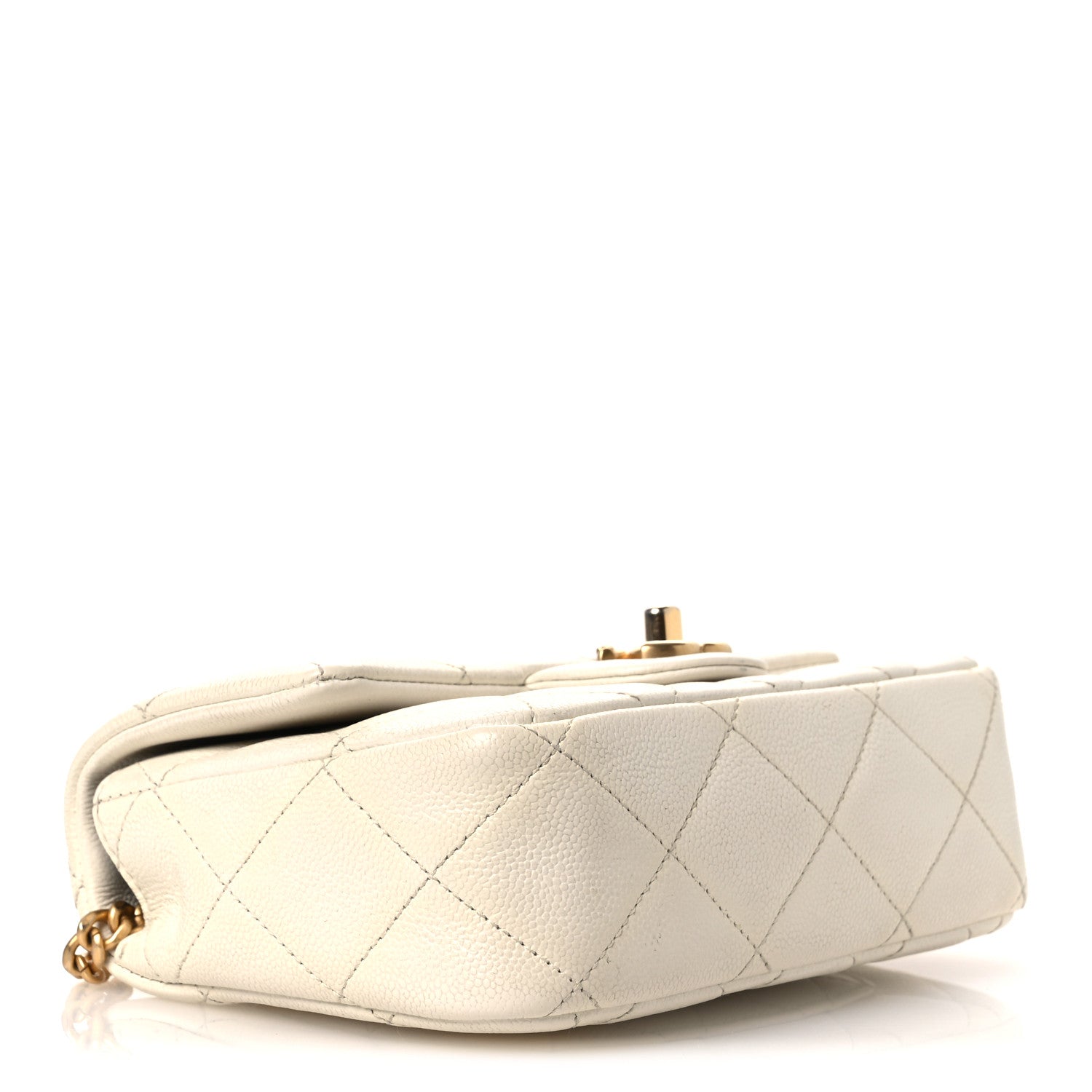 Chanel Caviar Quilted Mini Sweetheart Flap White