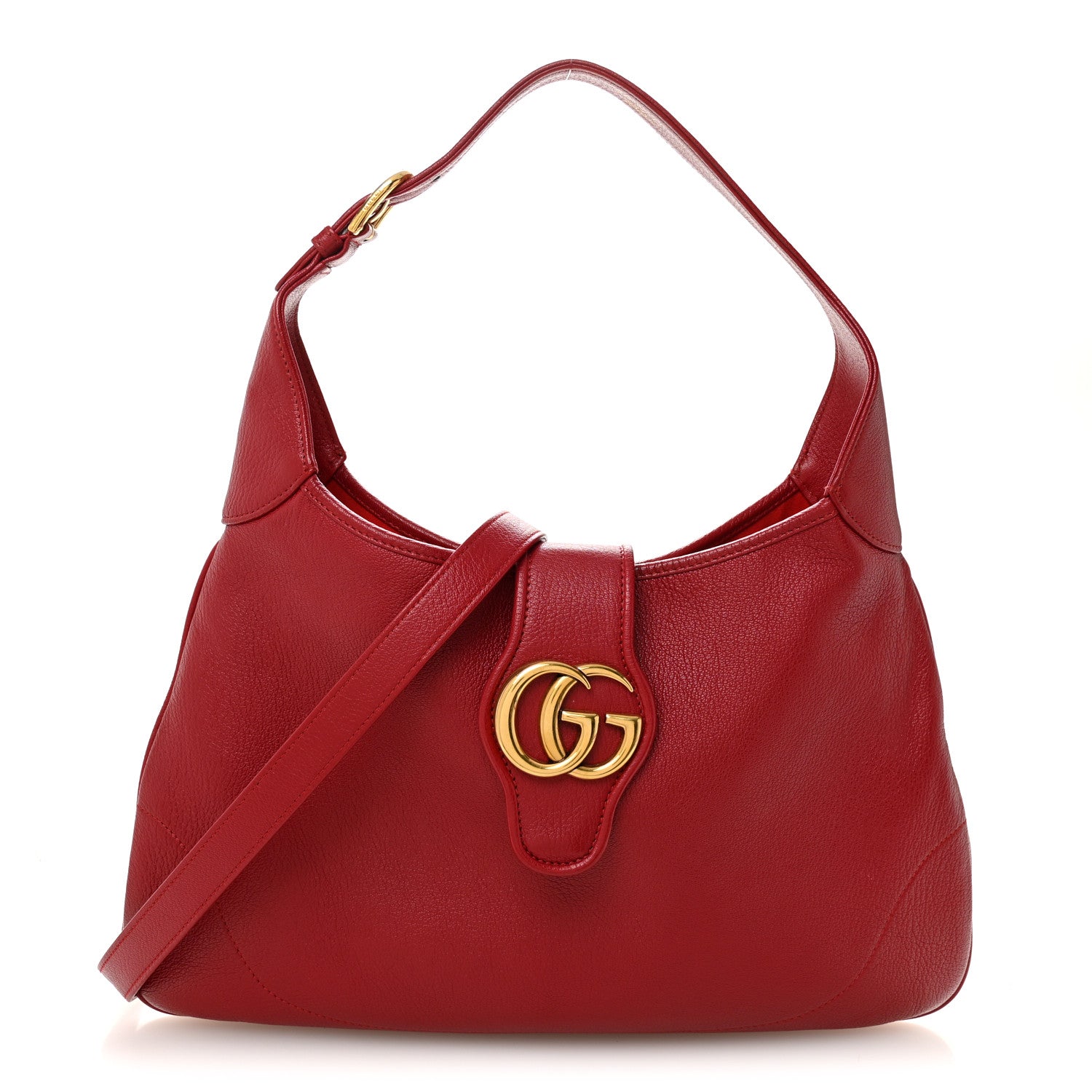 Gucci Goatskin Medium Aphrodite Shoulder Bag Hibiscus Red