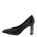 Lambskin Grosgrain Cap Toe CC Pumps 36.5 Black