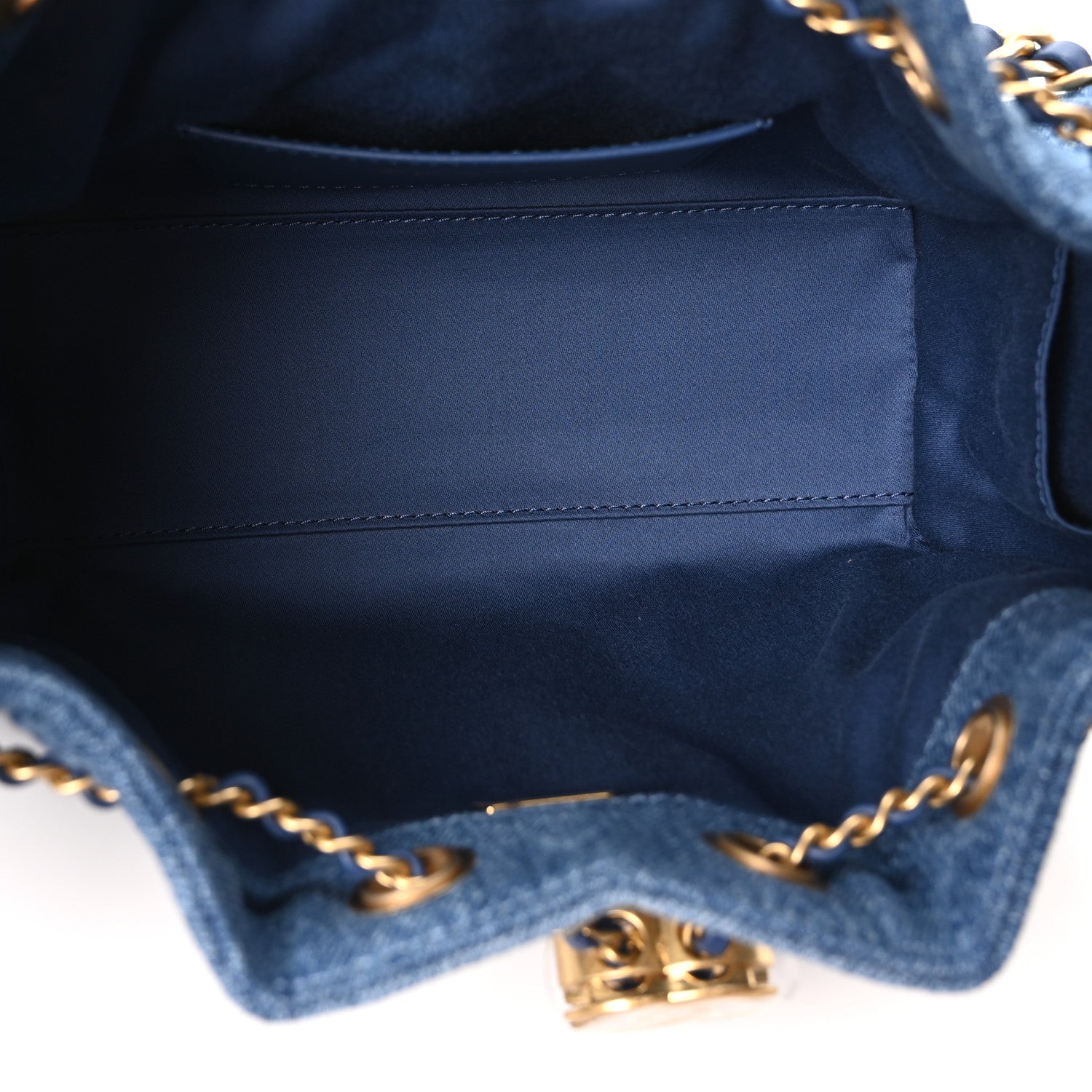 Chanel Washed Denim Quilted Mini Chanel 25 Handbag Blue