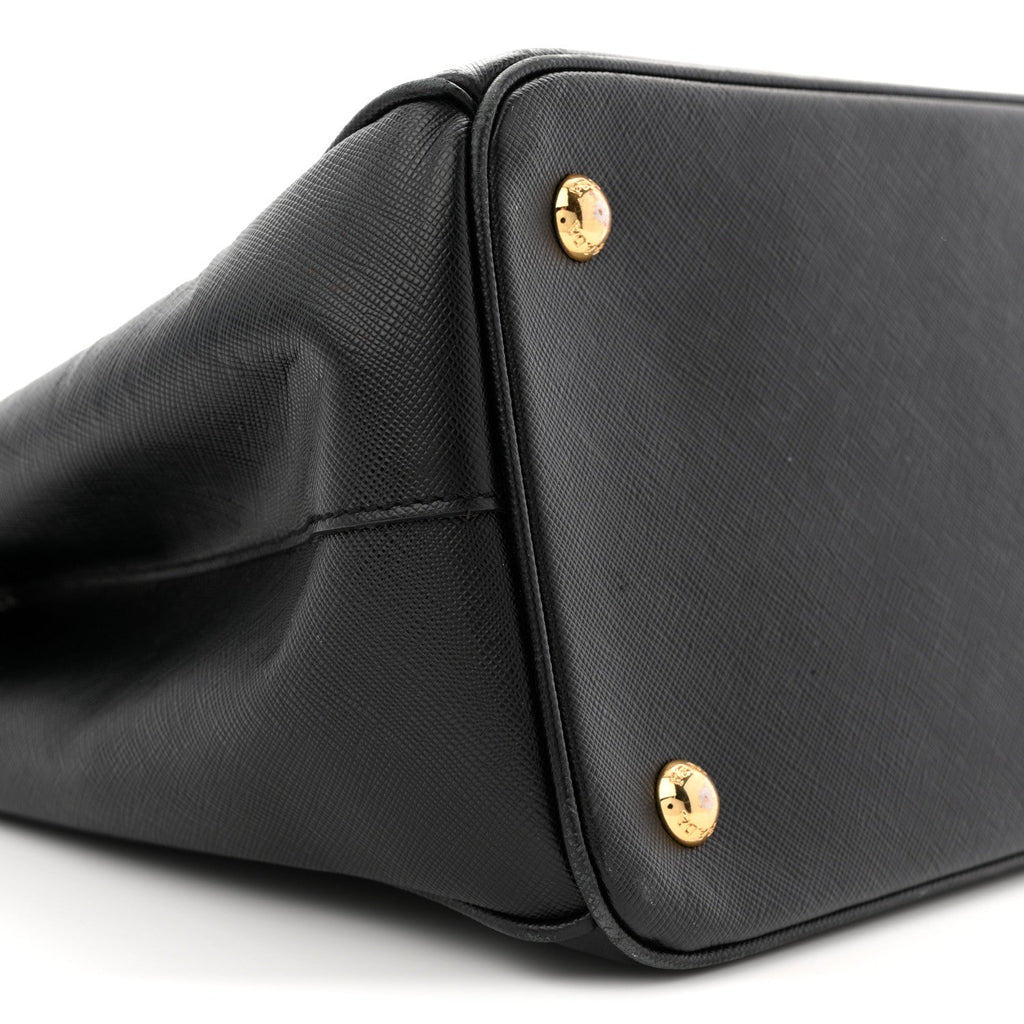 Prada Saffiano Medium Galleria Double Zip Tote Black