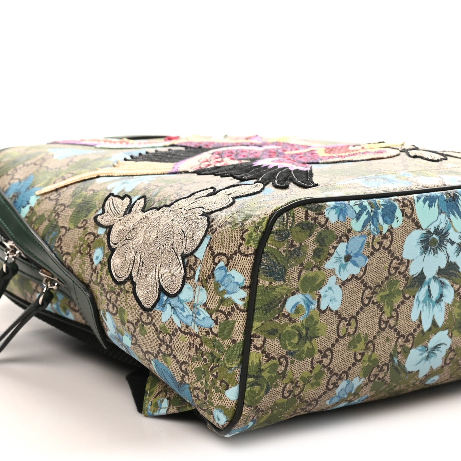 Gucci GG Supreme Monogram Blooms Bird Embroidered Dome Backpack