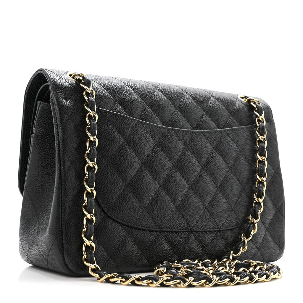 Chanel Caviar Quilted Jumbo Double Flap Black
