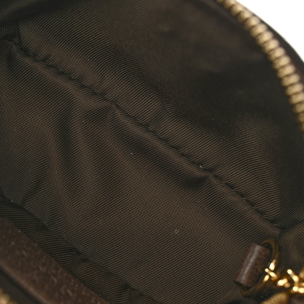 Gucci GG Supreme Monogram Web Ophidia Dome Key Pouch Beige New Acero