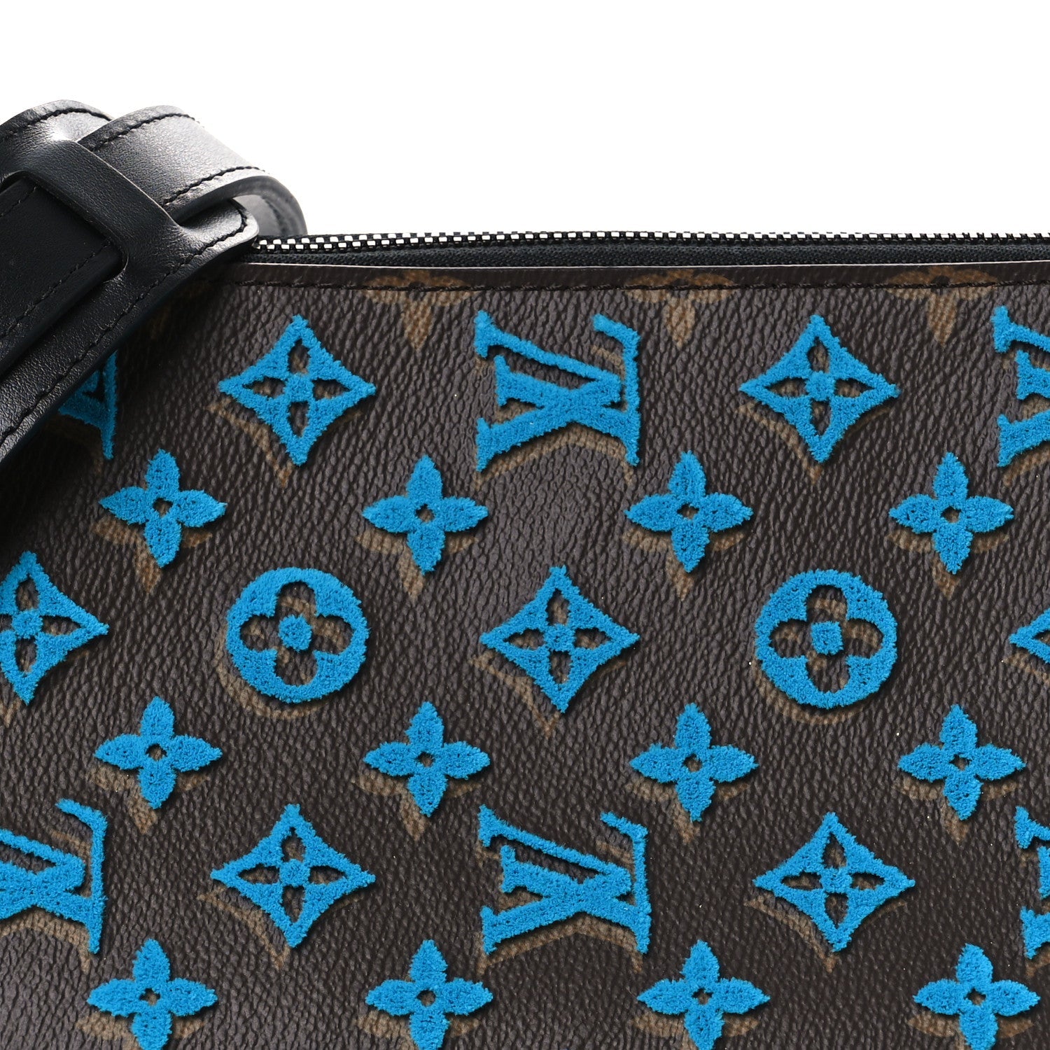 Louis Vuitton Monogram Tuffetage Triangle Messenger Turquoise