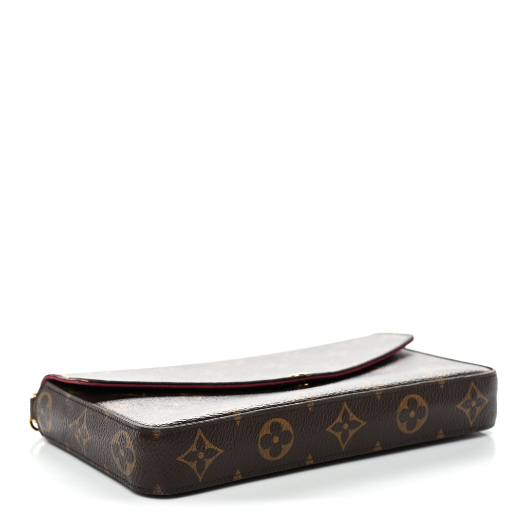 Louis Vuitton Monogram Pochette Felicie Chain Wallet Fuchsia