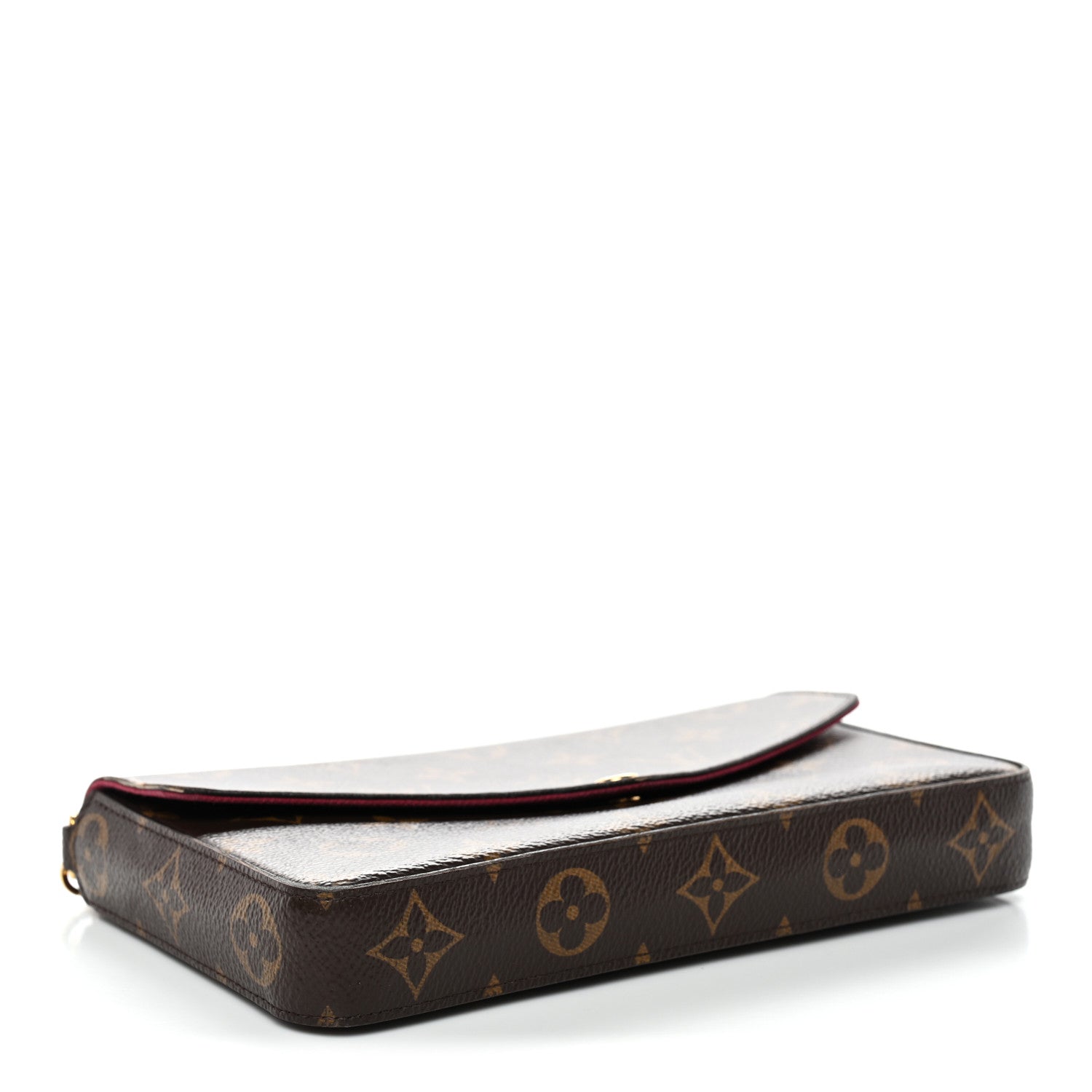 Louis Vuitton Monogram Pochette Felicie Chain Wallet Fuchsia