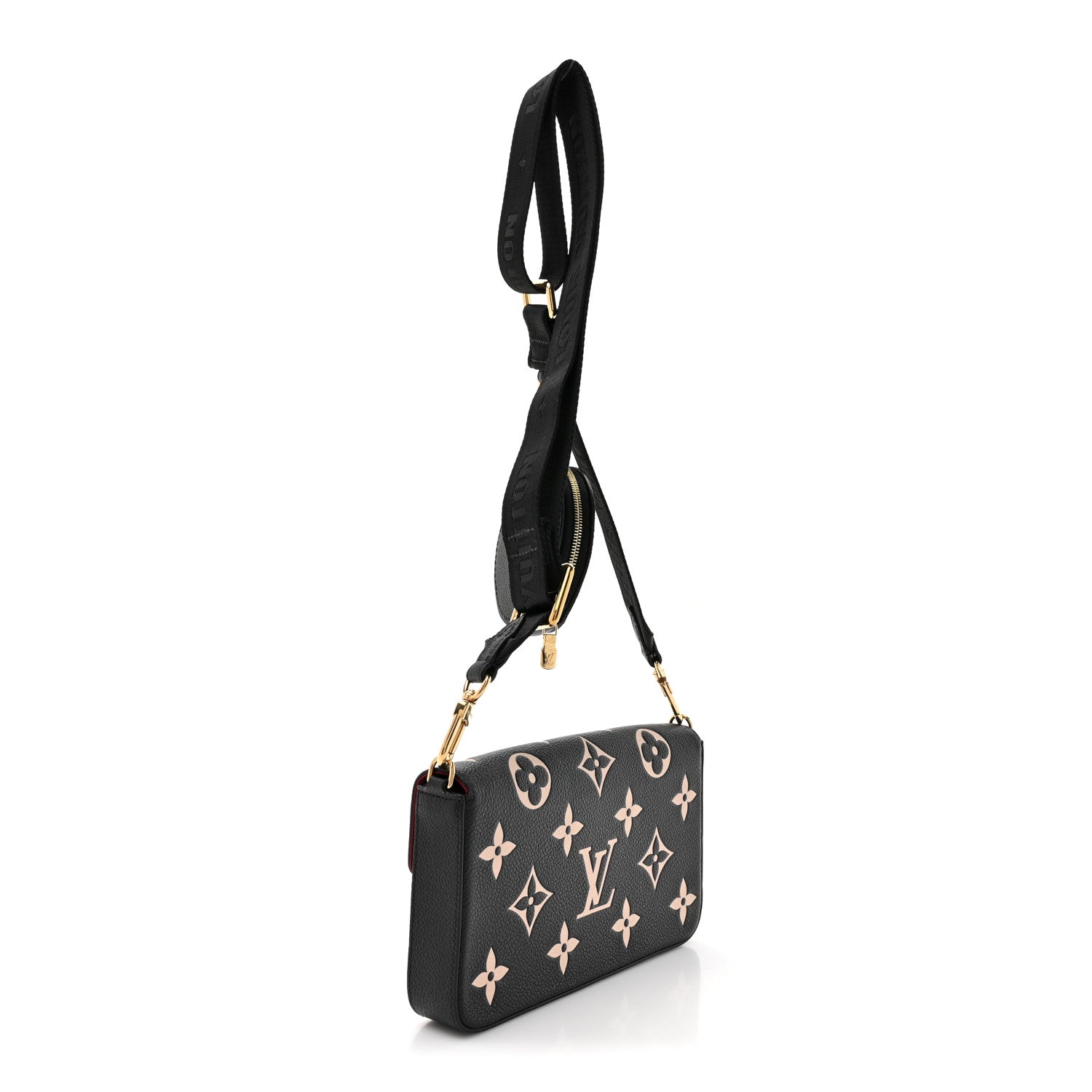 Louis Vuitton Empreinte Monogram Giant Felicie Pochette Black Beige
