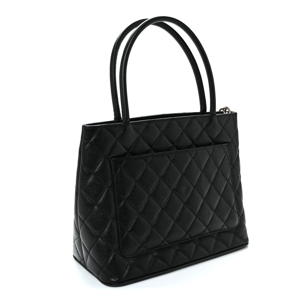 Chanel Caviar Quilted Medallion Tote Black