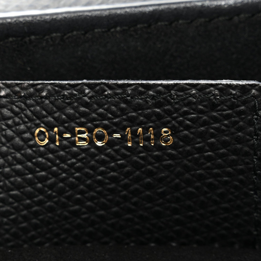 Christian Dior Grained Calfskin Saddle Bag Black