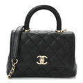 Chanel Caviar Quilted Extra Mini Coco Handle Flap Black