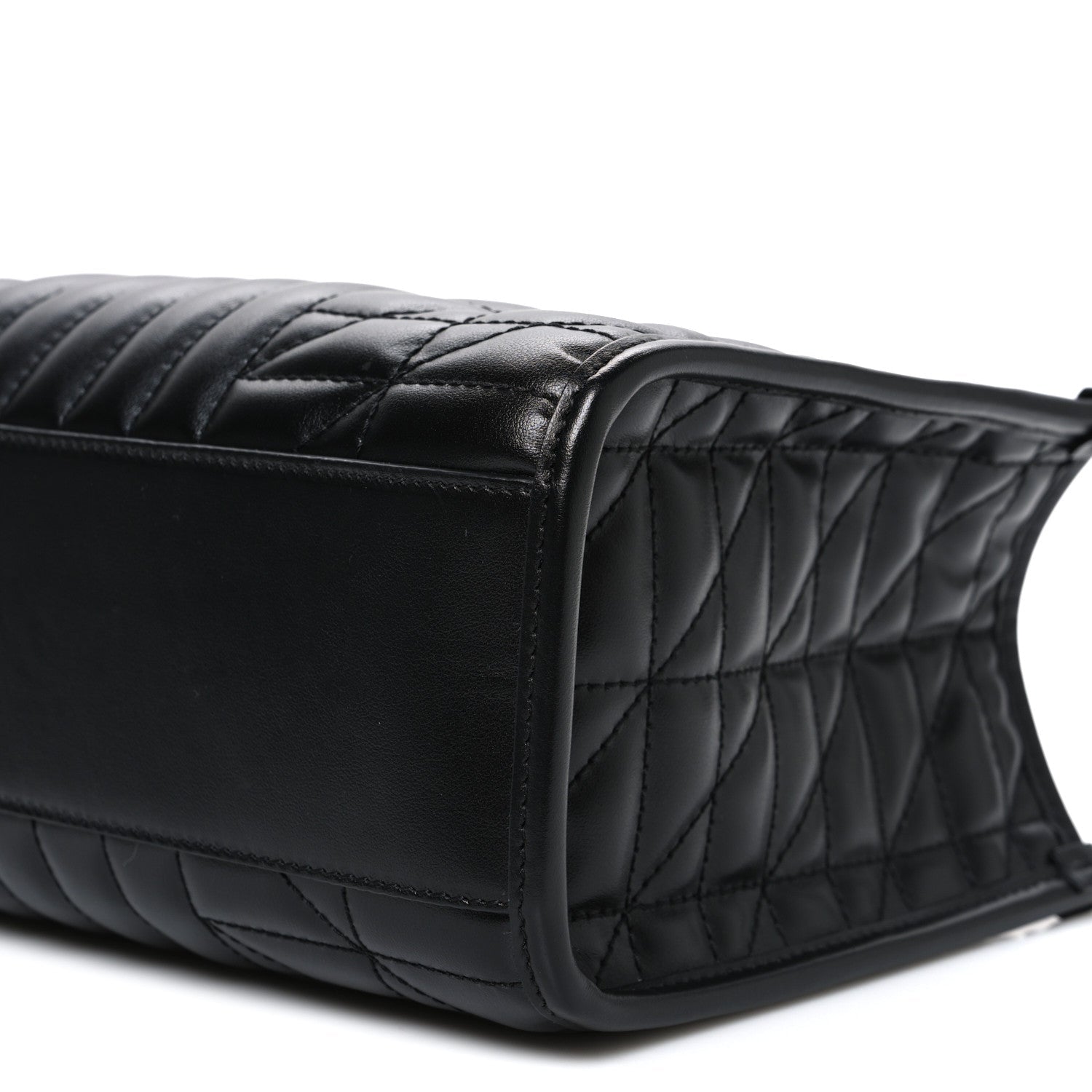 Gucci Calfskin Matelasse Aria Small GG Marmont Shoulder Tote Black