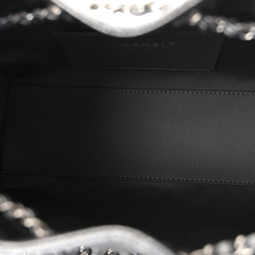 Chanel Metallic Caviar Quilted Mini Chanel 25 Handbag Anthracite