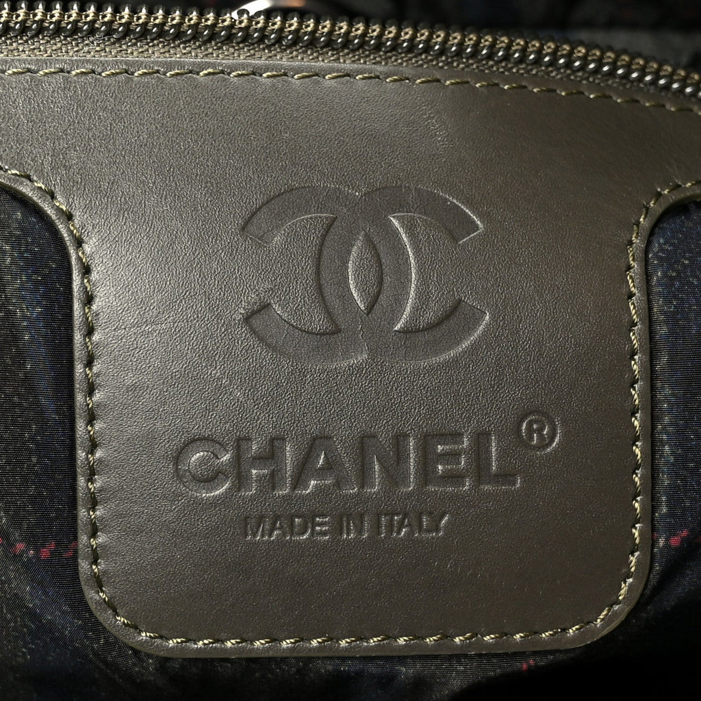 Chanel Nylon Quilted Small Coco Cocoon Tote Khaki