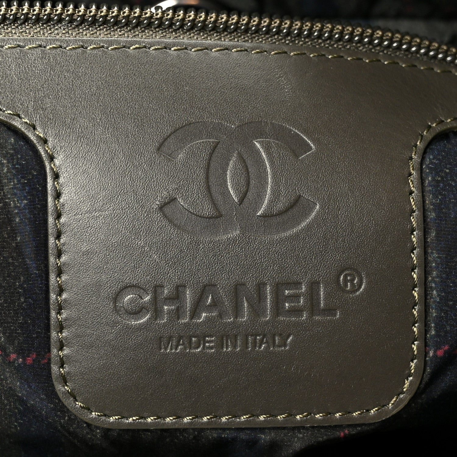 Chanel Nylon Quilted Small Coco Cocoon Tote Khaki