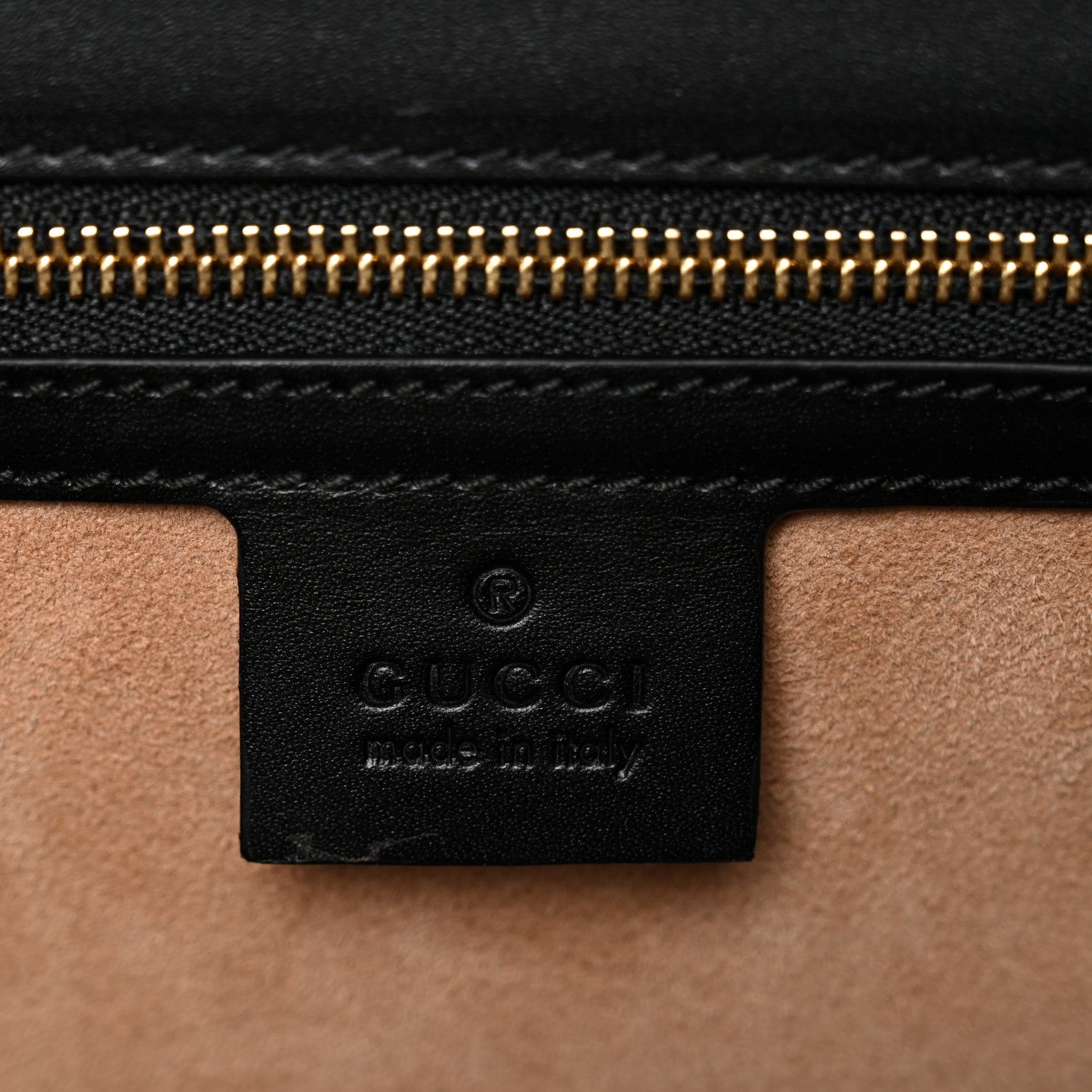 Gucci Guccissima Signature Medium Sylvie Top Handle Bag Black