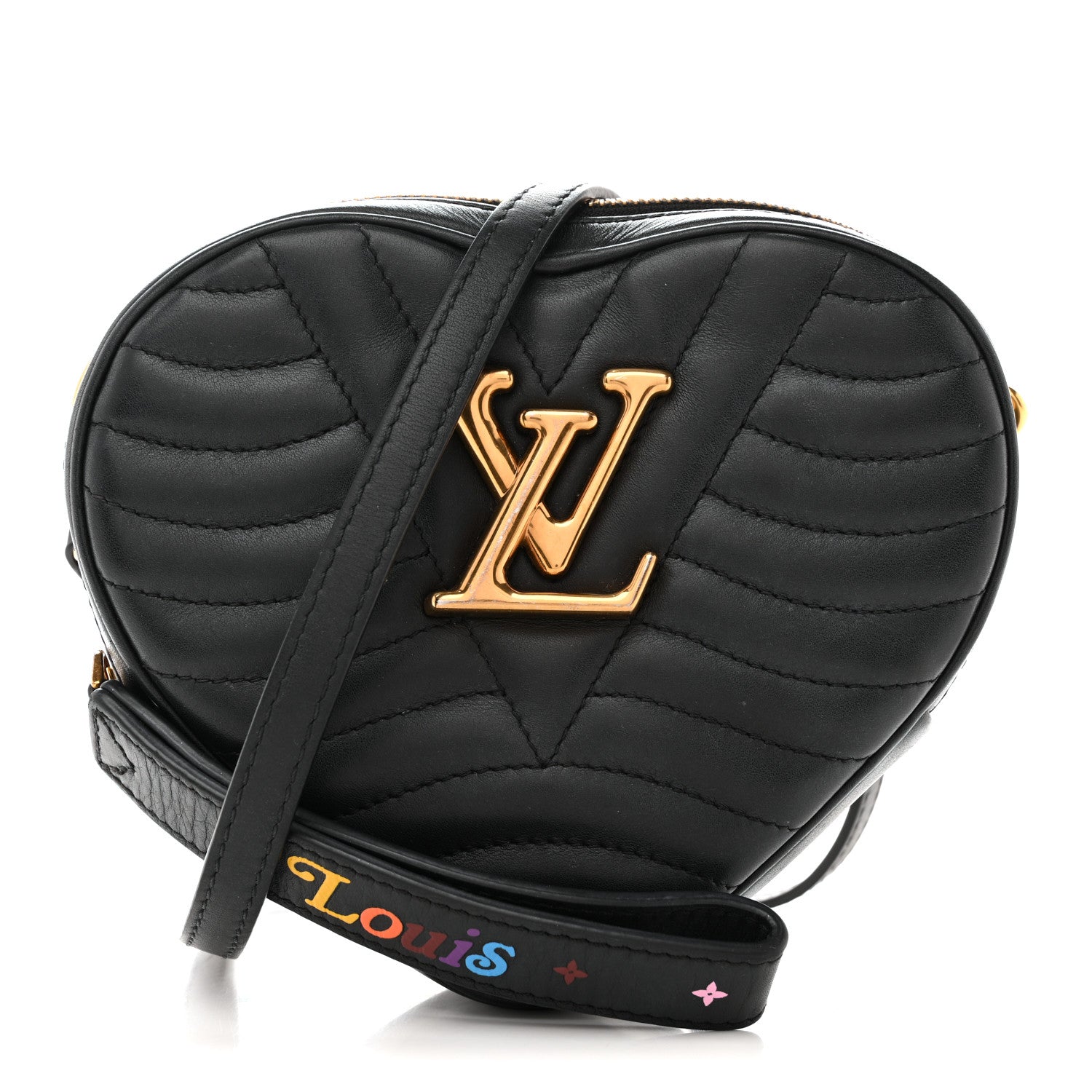 Louis Vuitton Calfskin New Wave Heart Bag Black