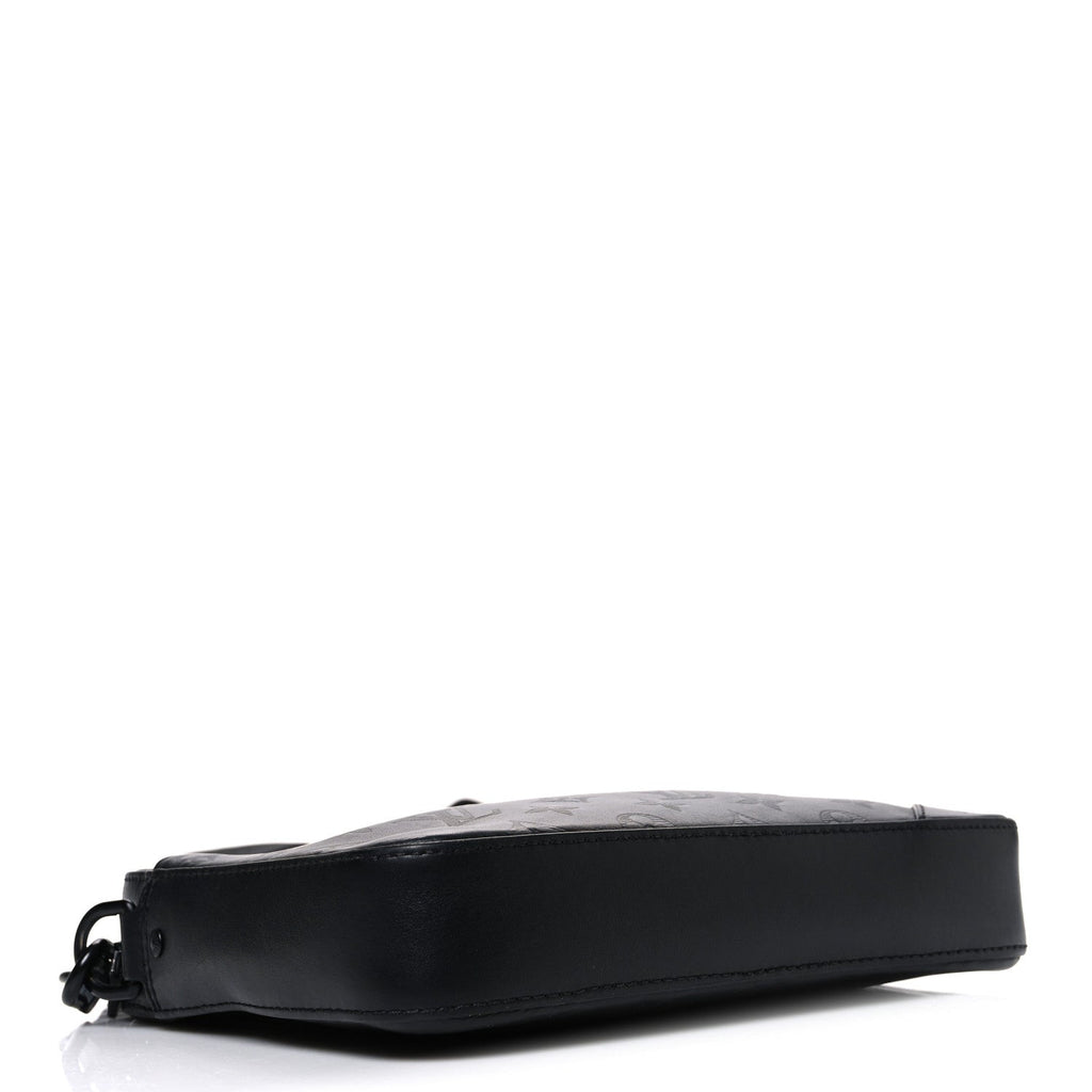 Louis Vuitton Calfskin Monogram Shadow Duo Messenger Black