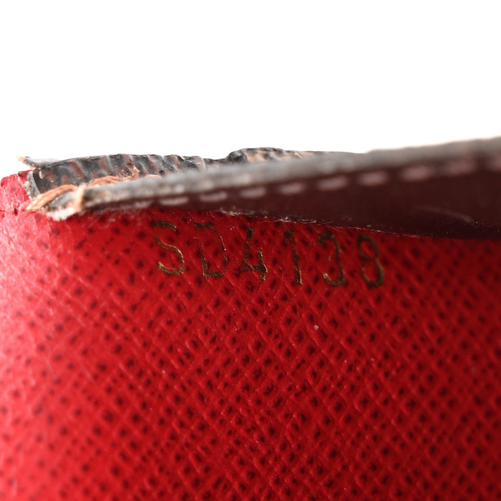 Louis Vuitton Damier Ebene Josephine Wallet Red