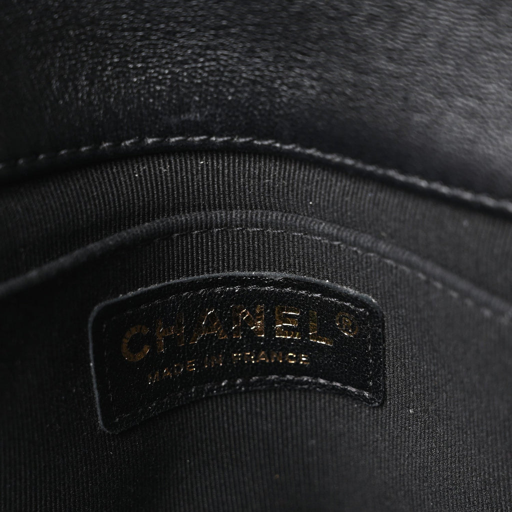Chanel Velvet Quilted Crush On Chains Flap Bag Black