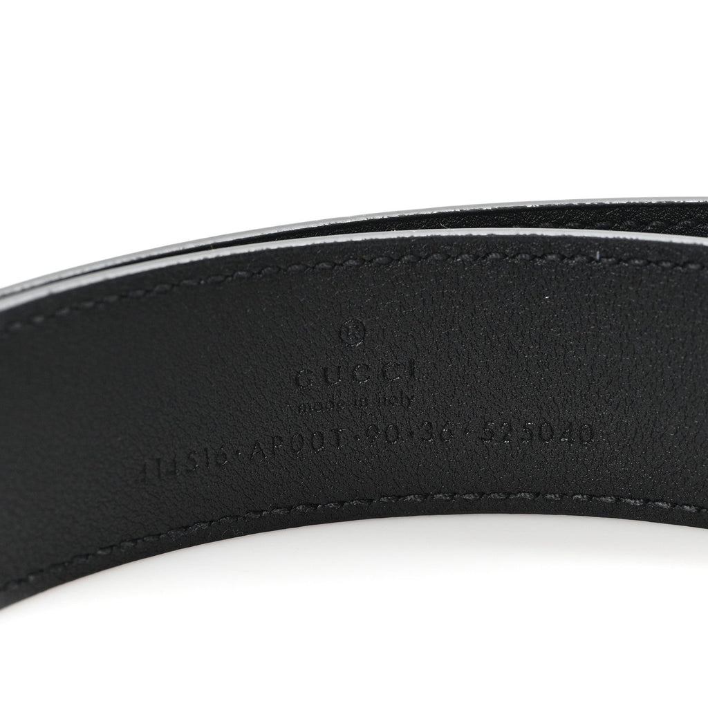 Gucci Calfskin Double G 30mm Belt 90 36 Black