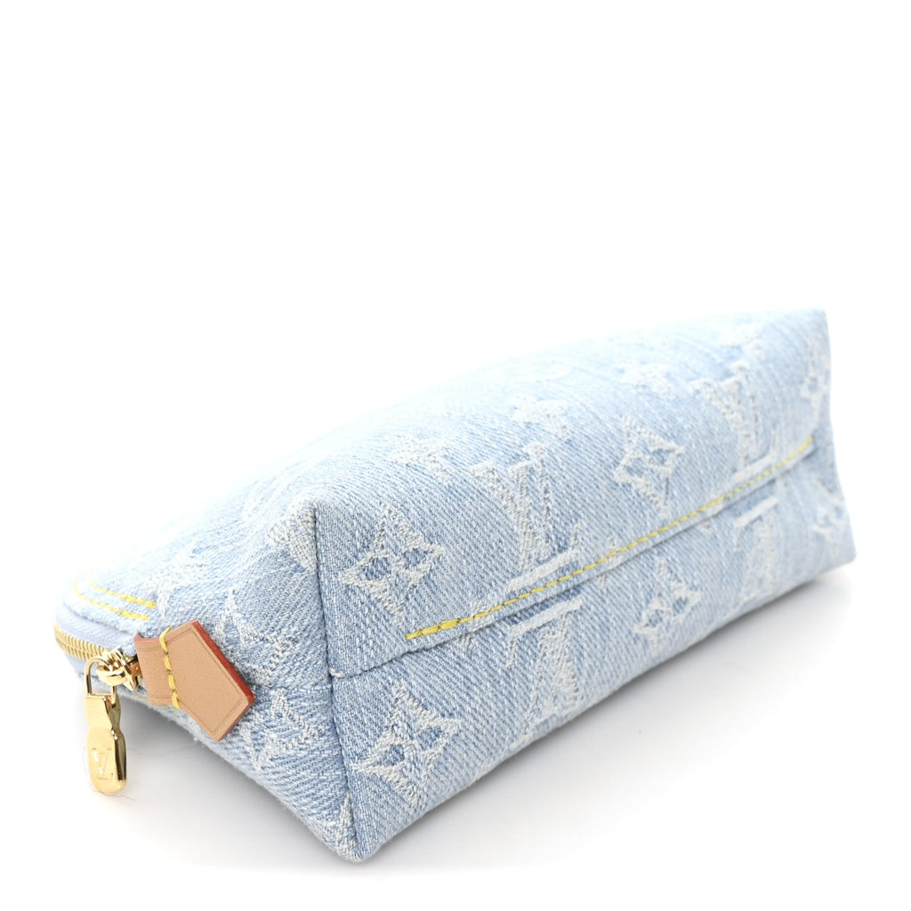 Louis Vuitton Denim Monogram Pochette Cosmetique PM Sky Blue