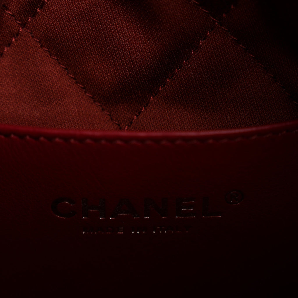 Chanel Shiny Calfskin Quilted Mini Chanel 22 Red
