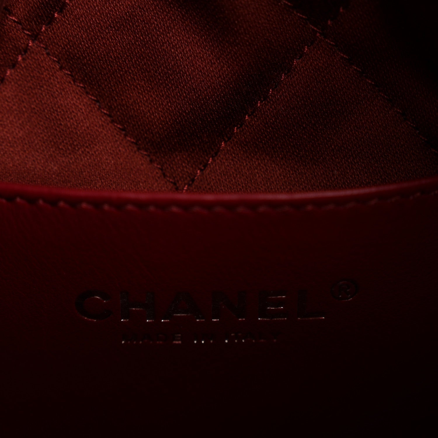 Chanel Shiny Calfskin Quilted Mini Chanel 22 Red