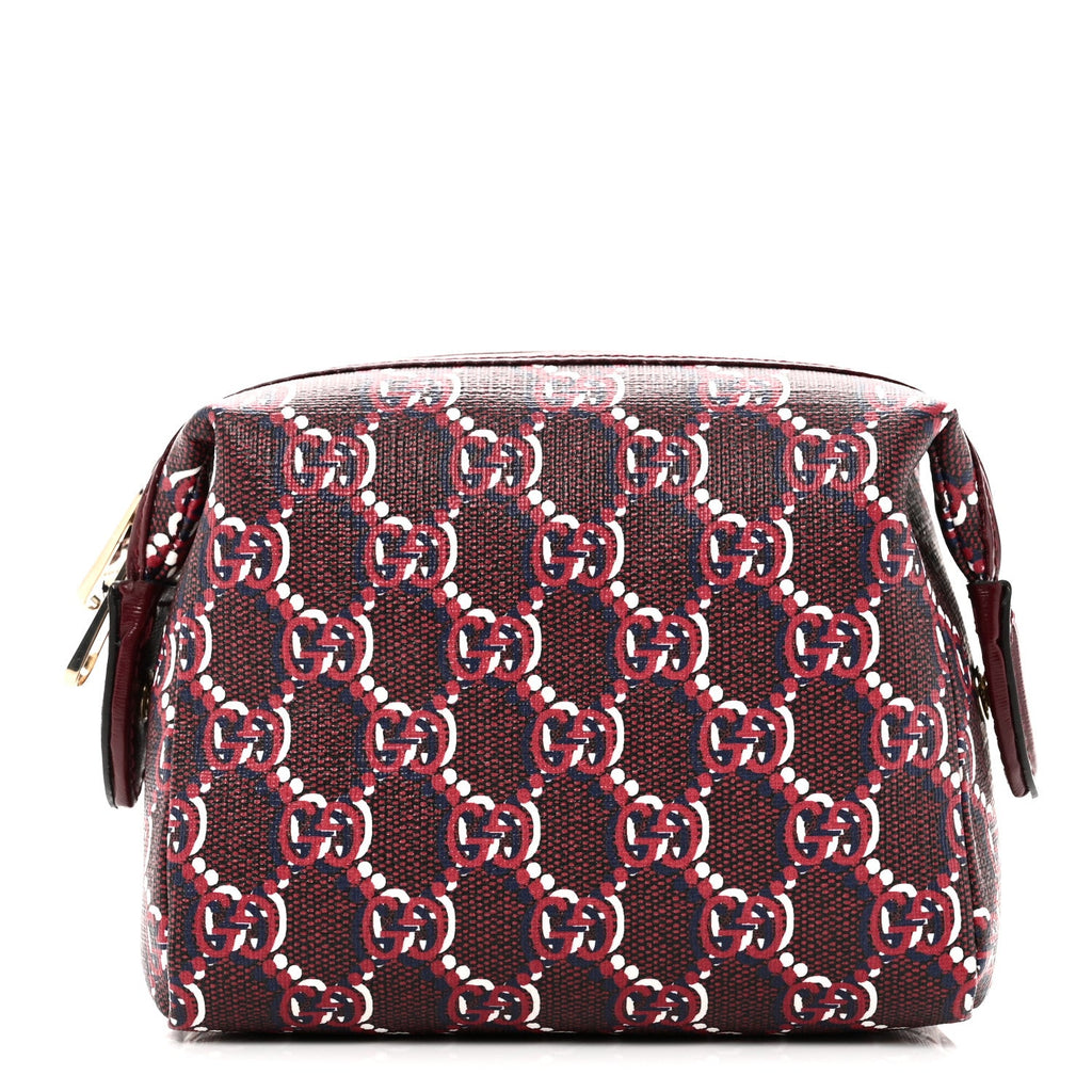 Gucci GG Supreme Shadow Toiletry Pouch Rosso Ancora Red