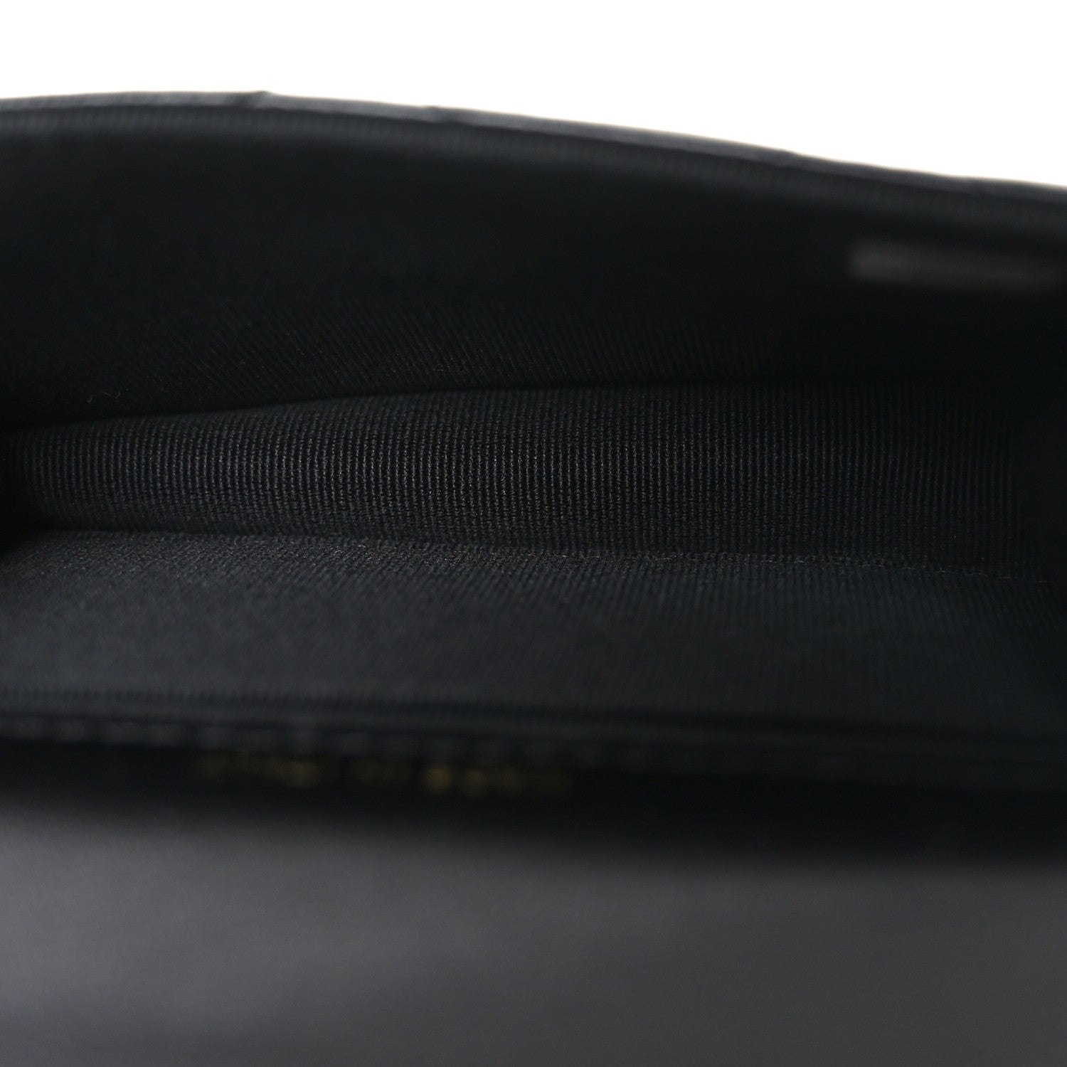 Lambskin Quilted CC Hook Card Holder Black