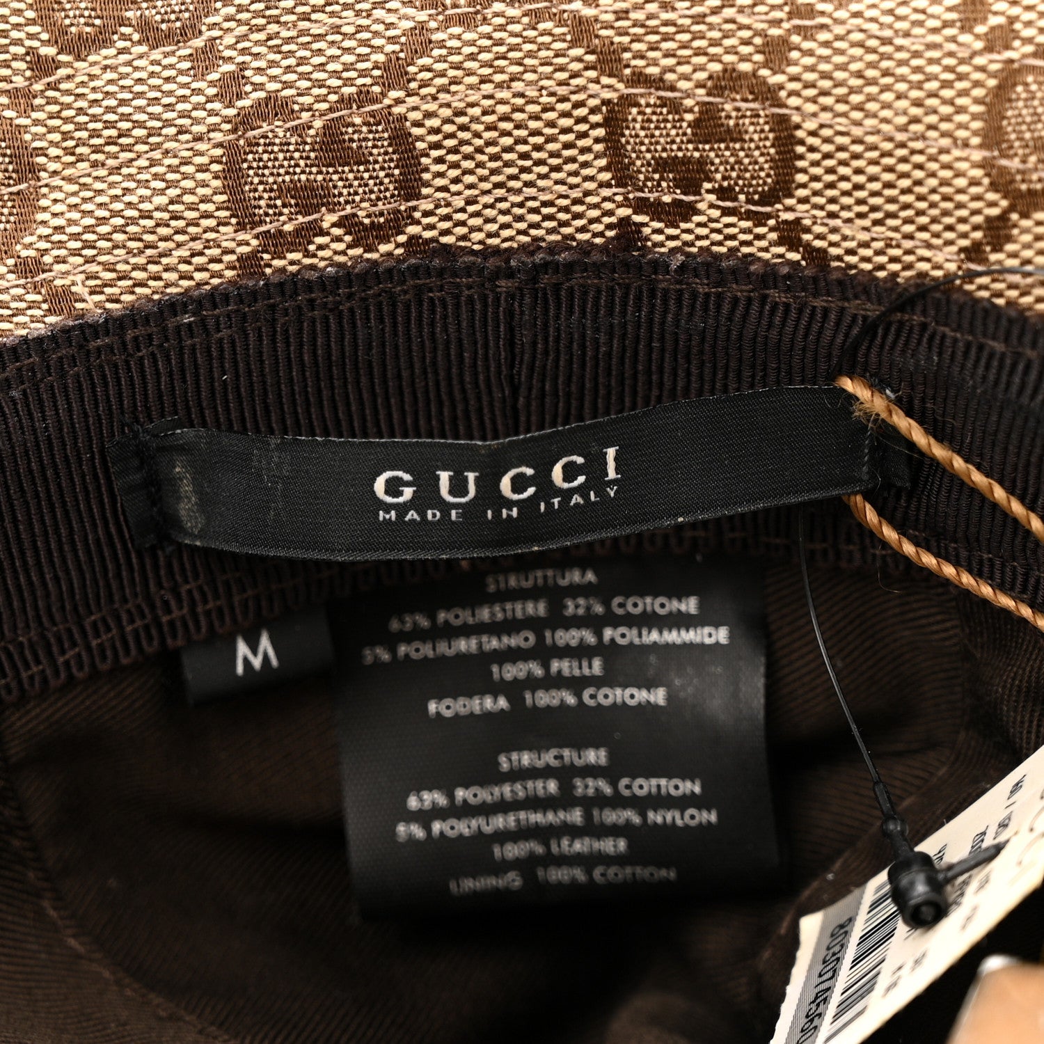 Gucci Monogram Web Bucket Hat M Brown