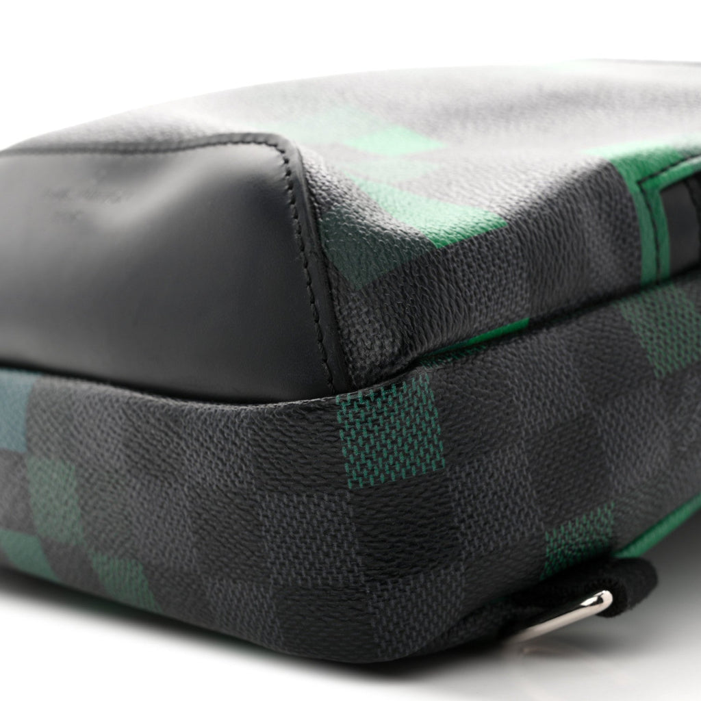Louis Vuitton Damier Graphite Pixel Avenue Sling Backpack Vert