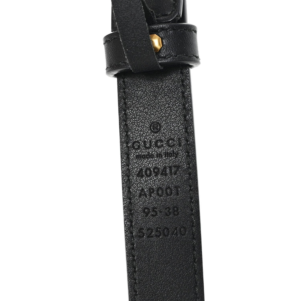 Gucci Calfskin Double G 20mm Belt 95 38 Black