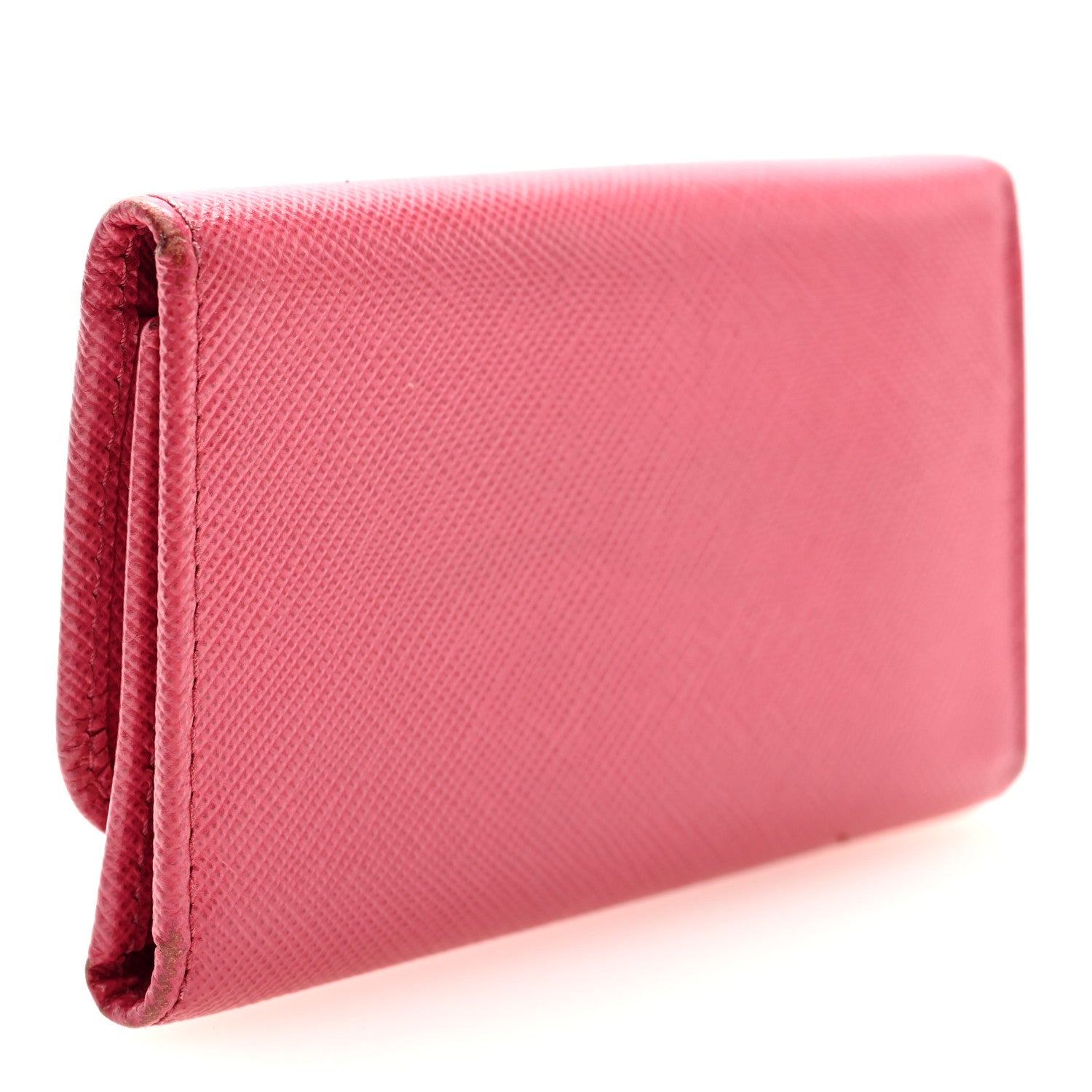 Prada Saffiano Fiocco Bow Metal 6 Key Holder Peonia