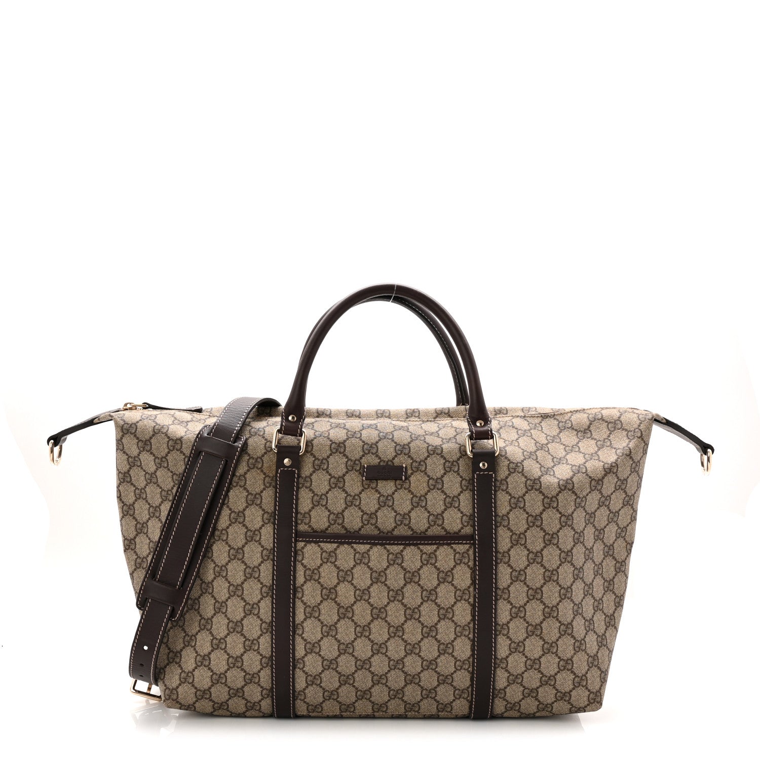Gucci GG Plus Monogram Boston Carry On Duffle Bag Black