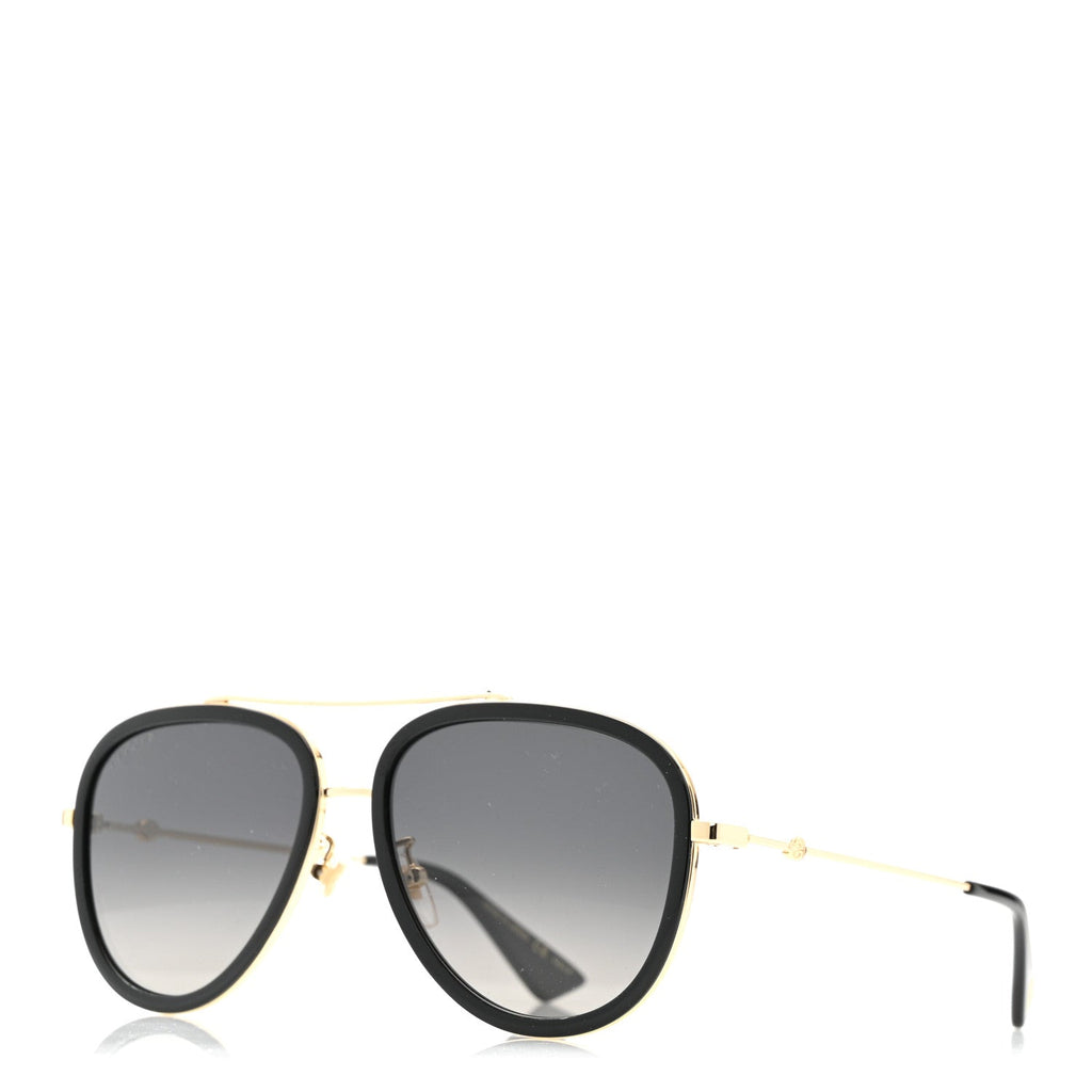 Gucci Metal Aviator Sunglasses GG0062S Black