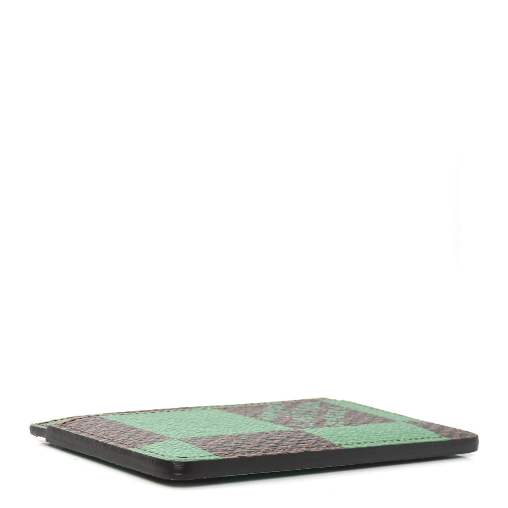 Louis Vuitton Damier Pop Porte Cartes Simple Card Holder Green