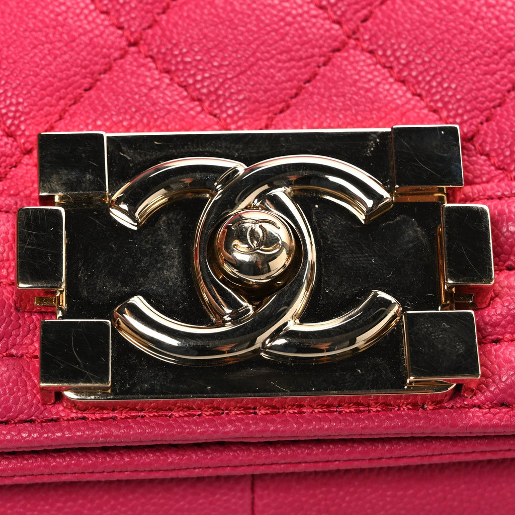 Chanel Caviar Quilted Medium Boy Flap Pink