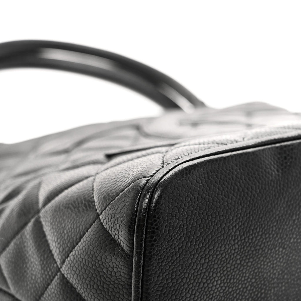 Chanel Caviar Quilted Medallion Tote Black