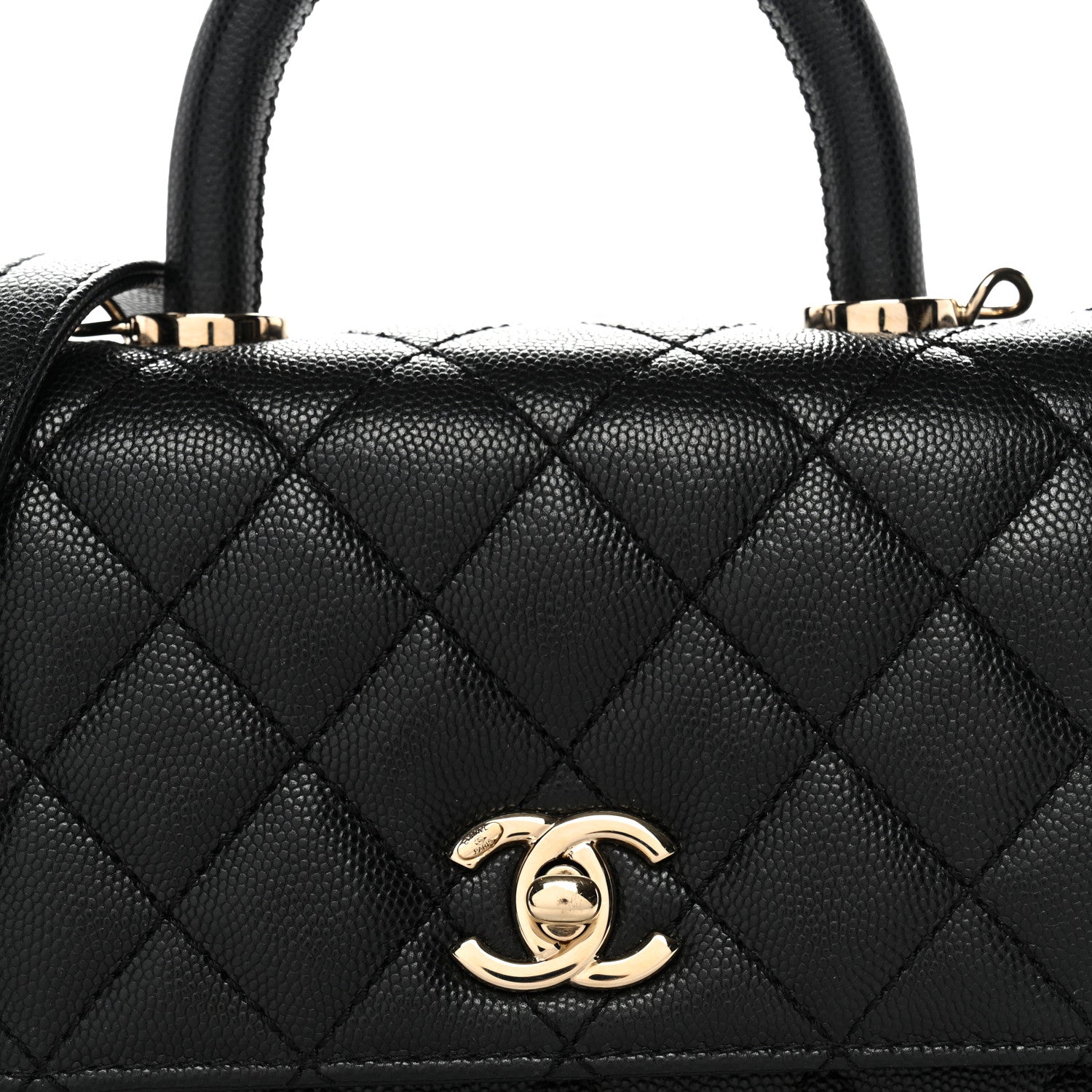 Chanel Caviar Quilted Extra Mini Coco Handle Flap Black