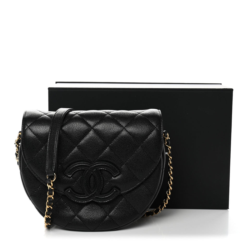 Chanel Caviar Quilted Small Messenger Flap Black