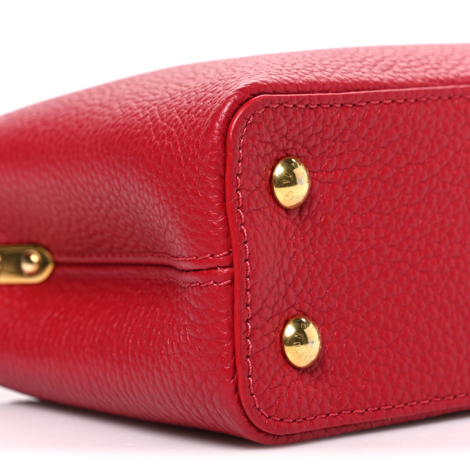 Louis Vuitton Taurillon Mini Capucines Scarlet