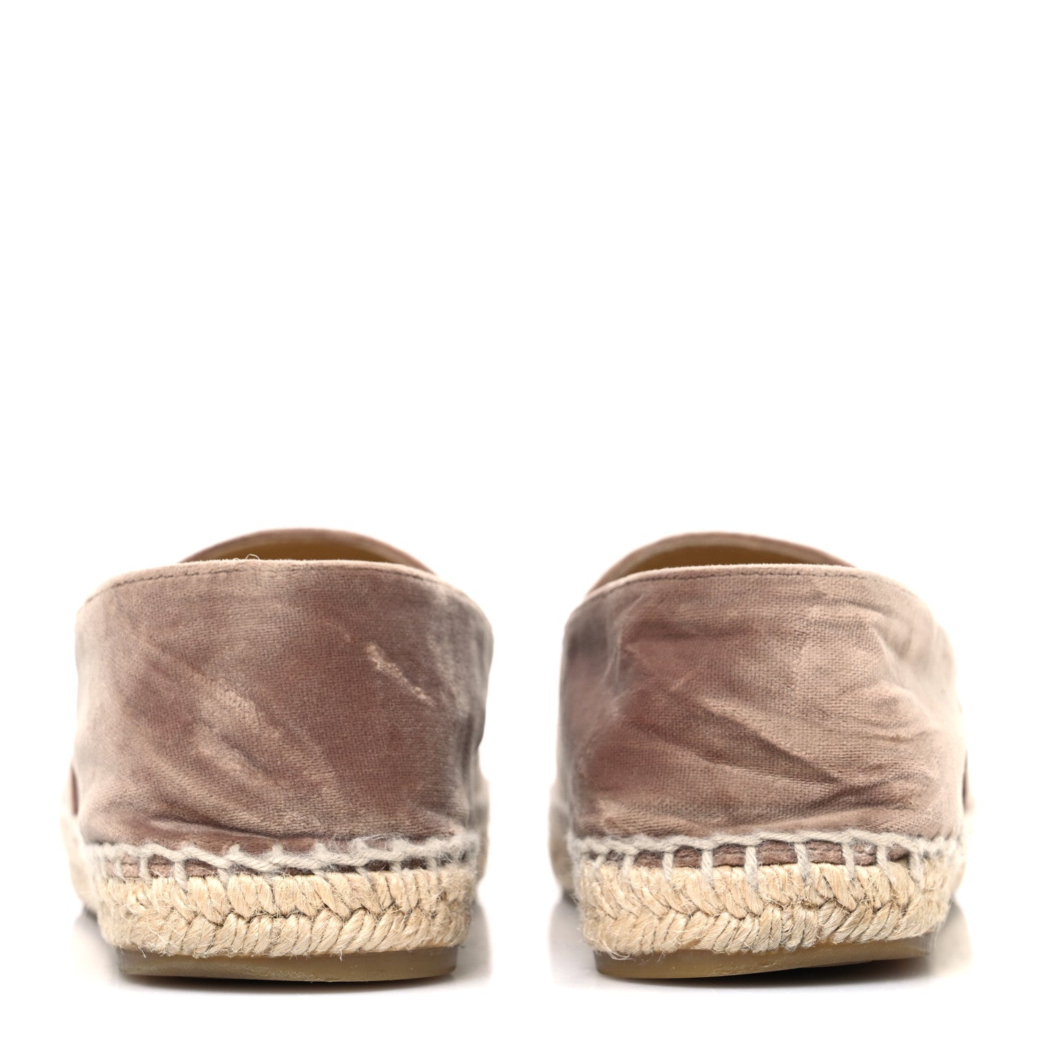 Chanel Velvet Logo Espadrilles 37 Beige Black