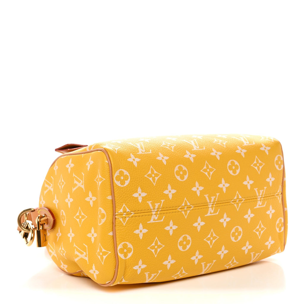 Louis Vuitton Calfskin Monogram Speedy P9 Bandouliere 25 Jaune Mat