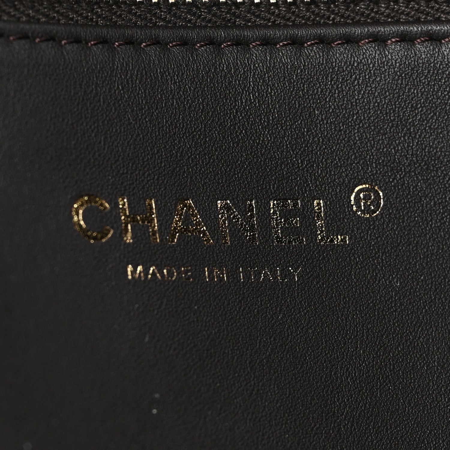 Chanel Lambskin Shearling Medium Deauville Tote Dark Brown