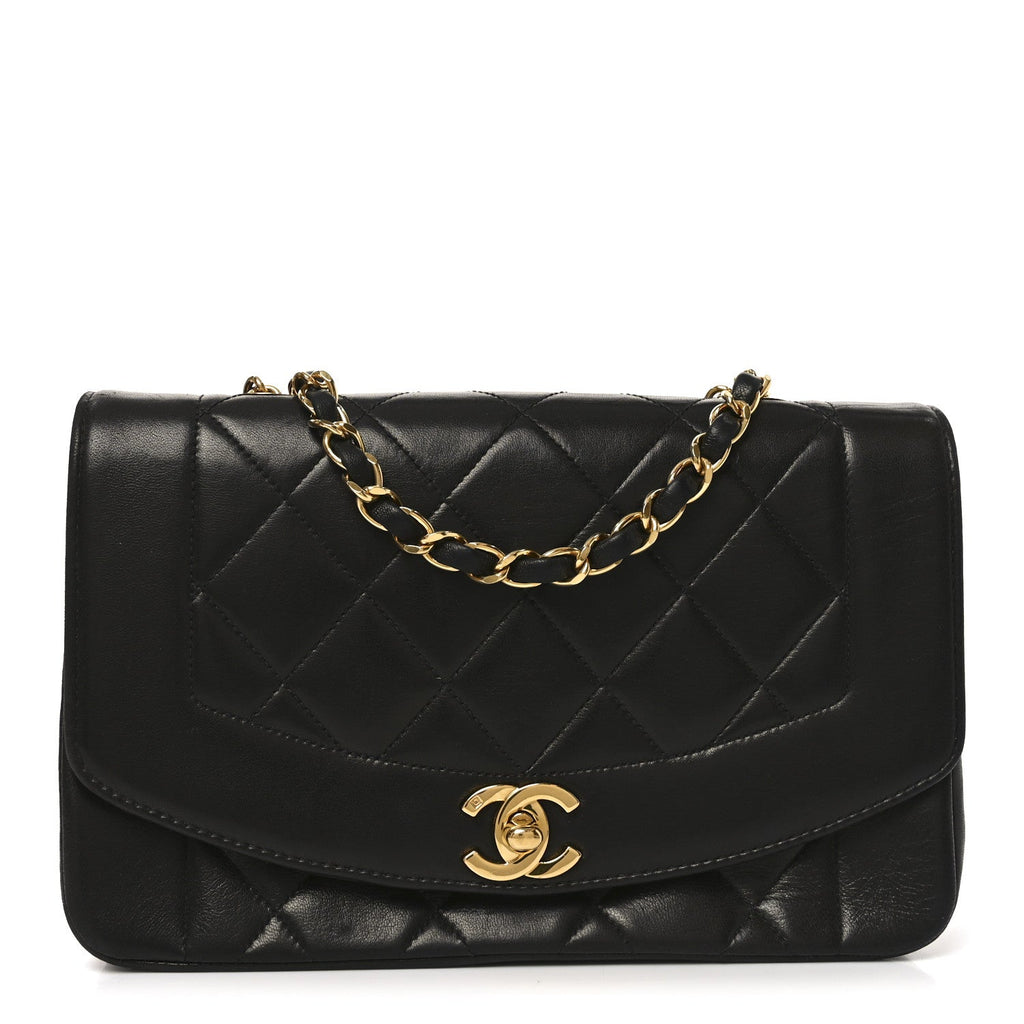 Chanel Lambskin Quilted Small Single Flap Black
