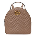 Gucci Calfskin Matelasse GG Marmont Backpack Porcelain Rose