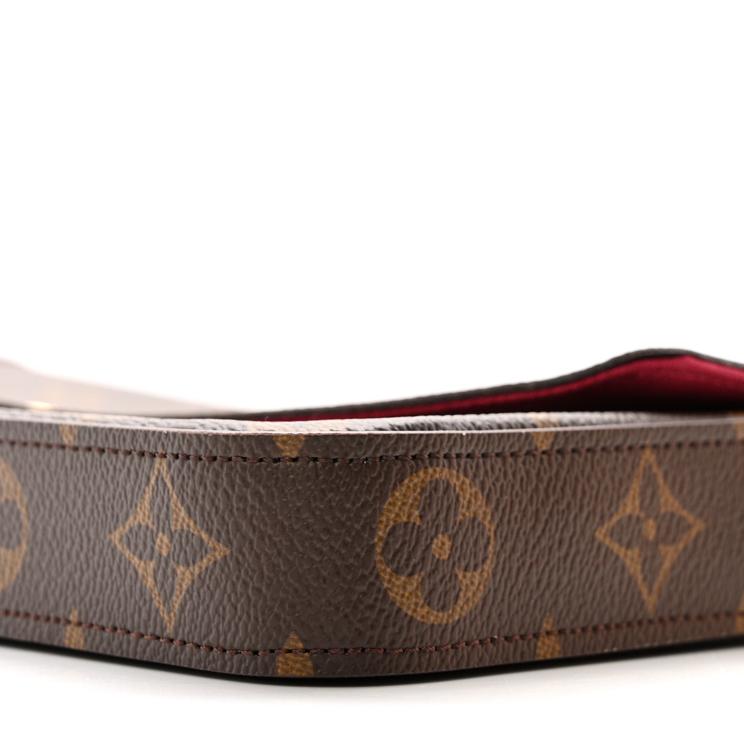 Louis Vuitton Monogram Pochette Felicie Chain Wallet Fuchsia