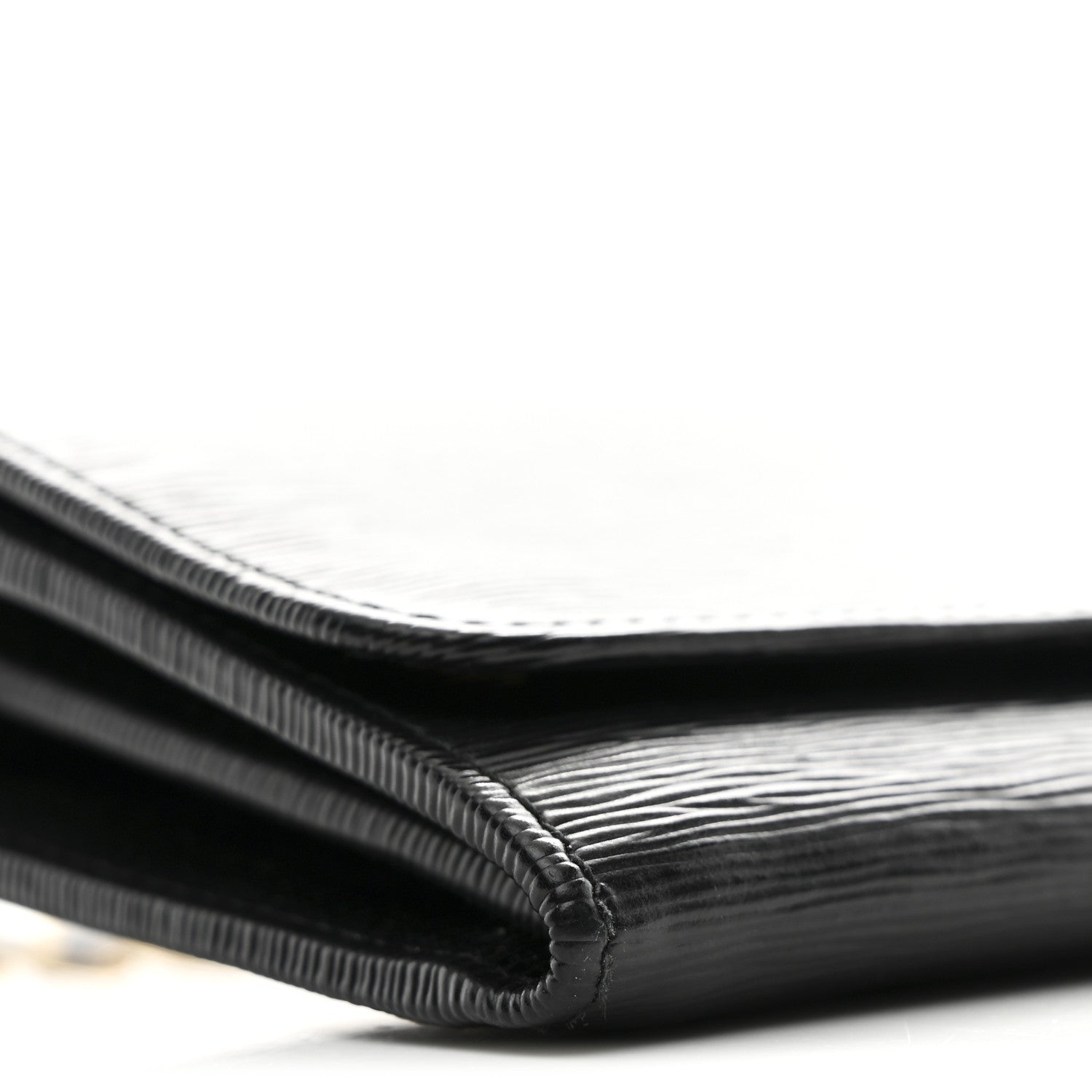 Prada Vitello Move Metal Oro Chain Wallet Black