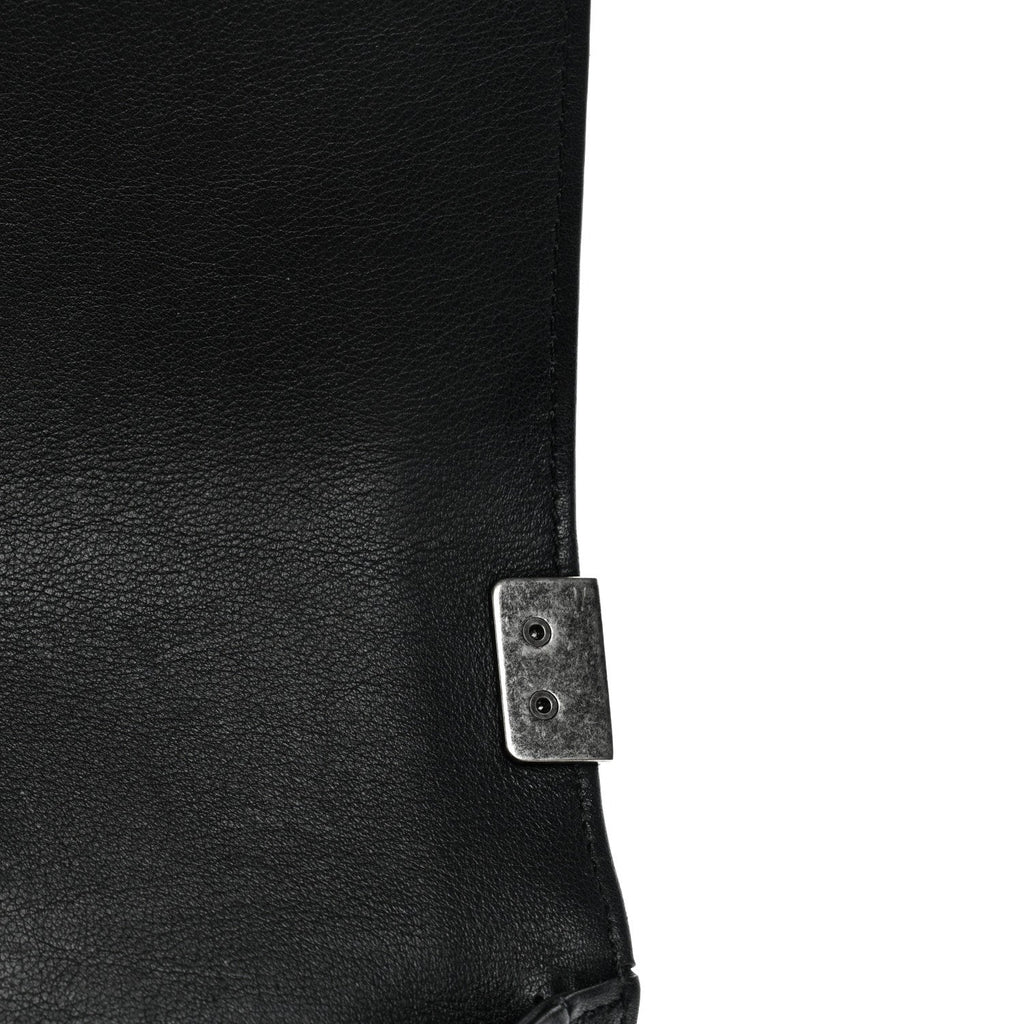 Chanel Lambskin Chevron Quilted Medium Boy Flap Black